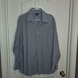 CROFT & BARROW / LARGE 16 1/2 - 17 / blue men's longsleeve dress shirt